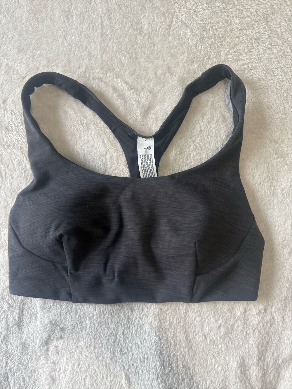lululemon athletica Black Racerback Support Bra